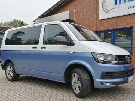 VW T6 Halbfolierung hellblau metallic