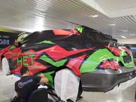 VW T6 Halbfolierung hellblau metallic