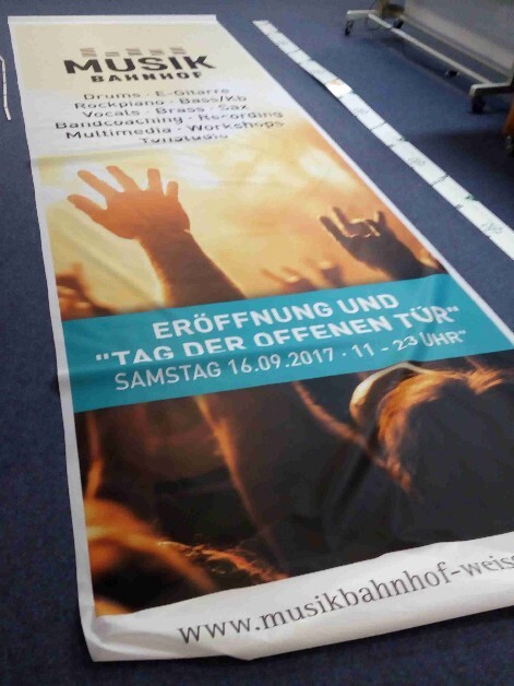 Fahnenwerbung,Stoffwerbung gedruckt